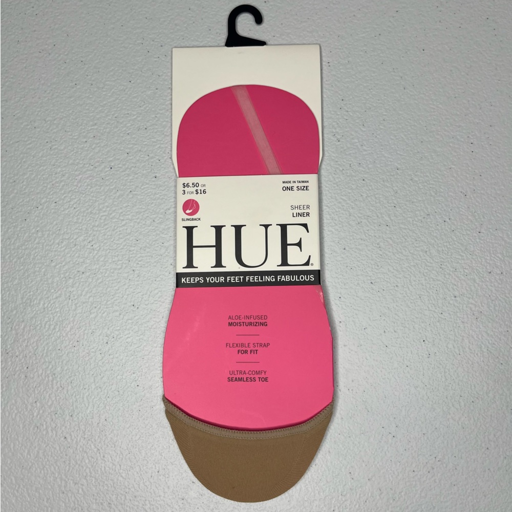 HUE Womens Slingback Sheer Liner 1 Pack Onesize
